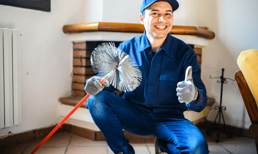 Chimney sweeping and soot removal